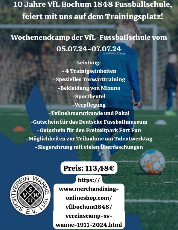 Wochenendcamp der VfL Fußballschule 05.07.2024 - 07.07.2024
