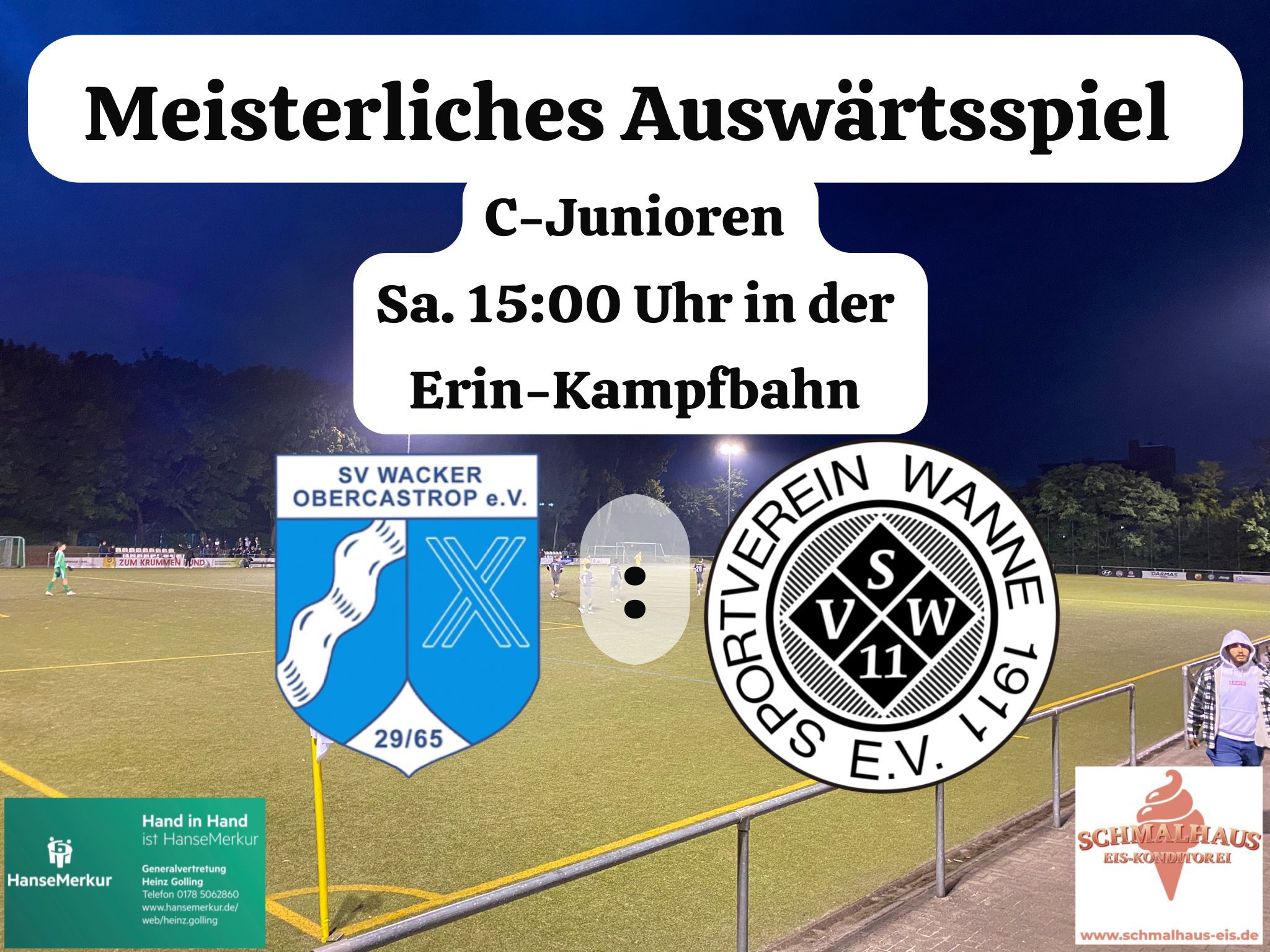 C-Junioren des SV Wanne 11: Auswärtsspiel gegen SV Obercastrop