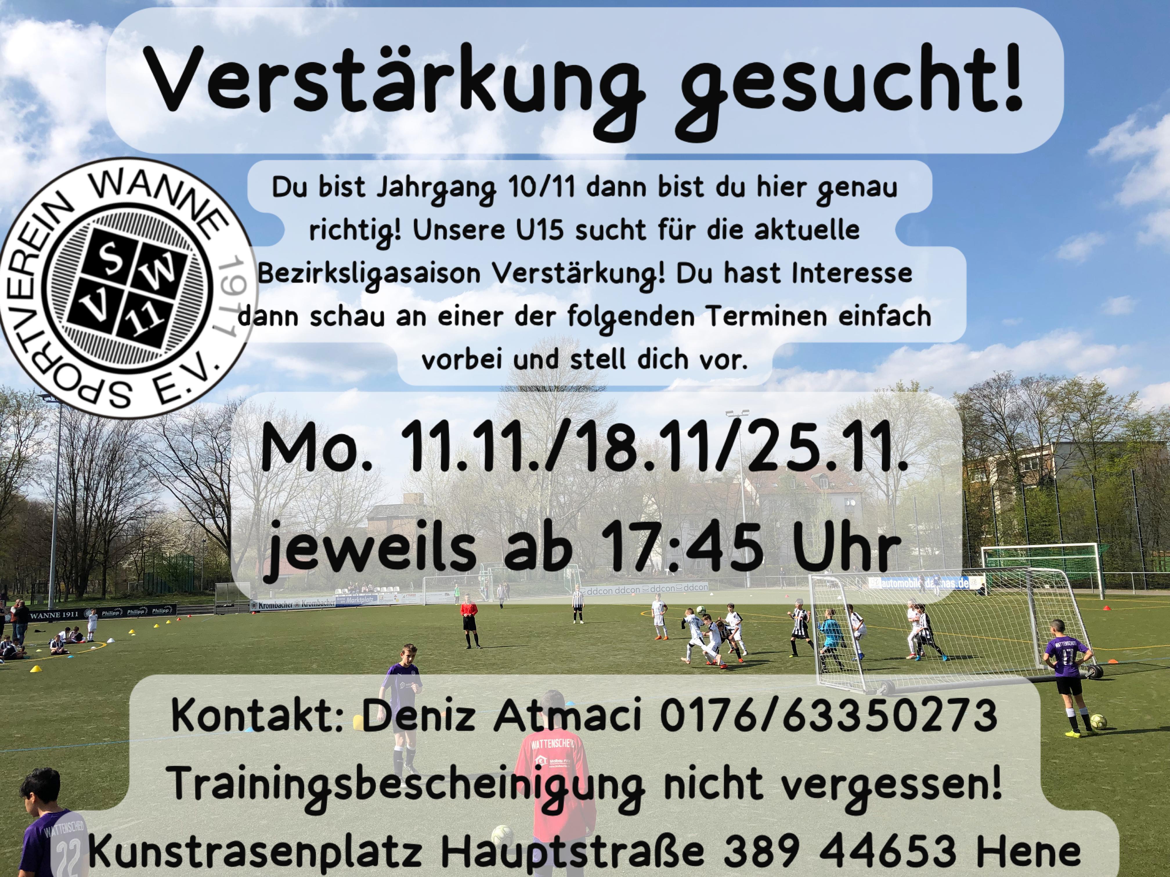 Verstärkung gesucht: Werde Teil unserer U15-Bezirksligamannschaft!